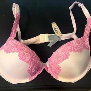 Victoria’s Secret Pink Floral Lace Push-Up Bra (36B) ✨NWT